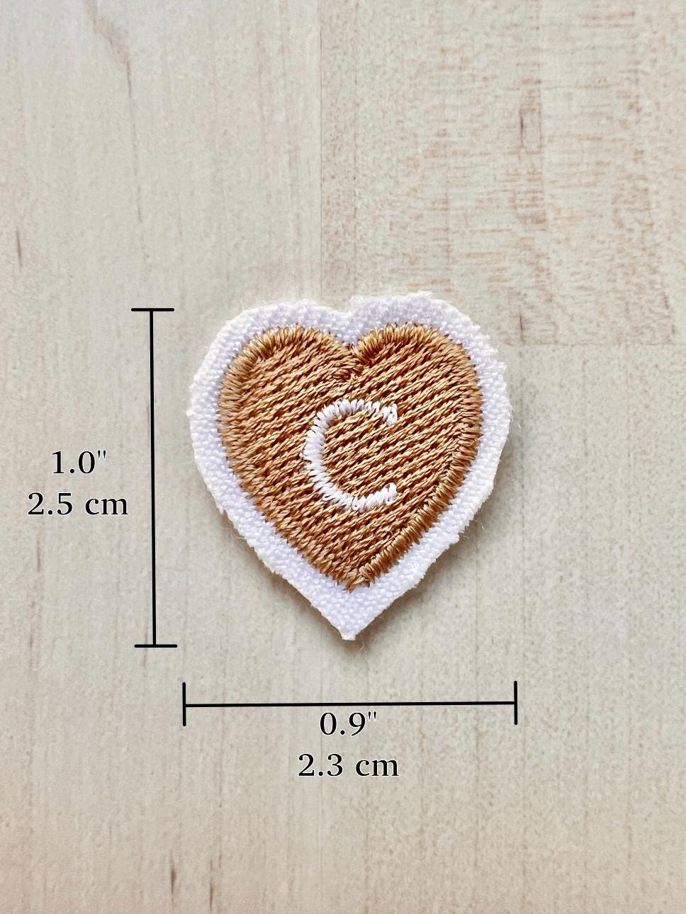 Mini Heart Alphabet Iron-On Patch