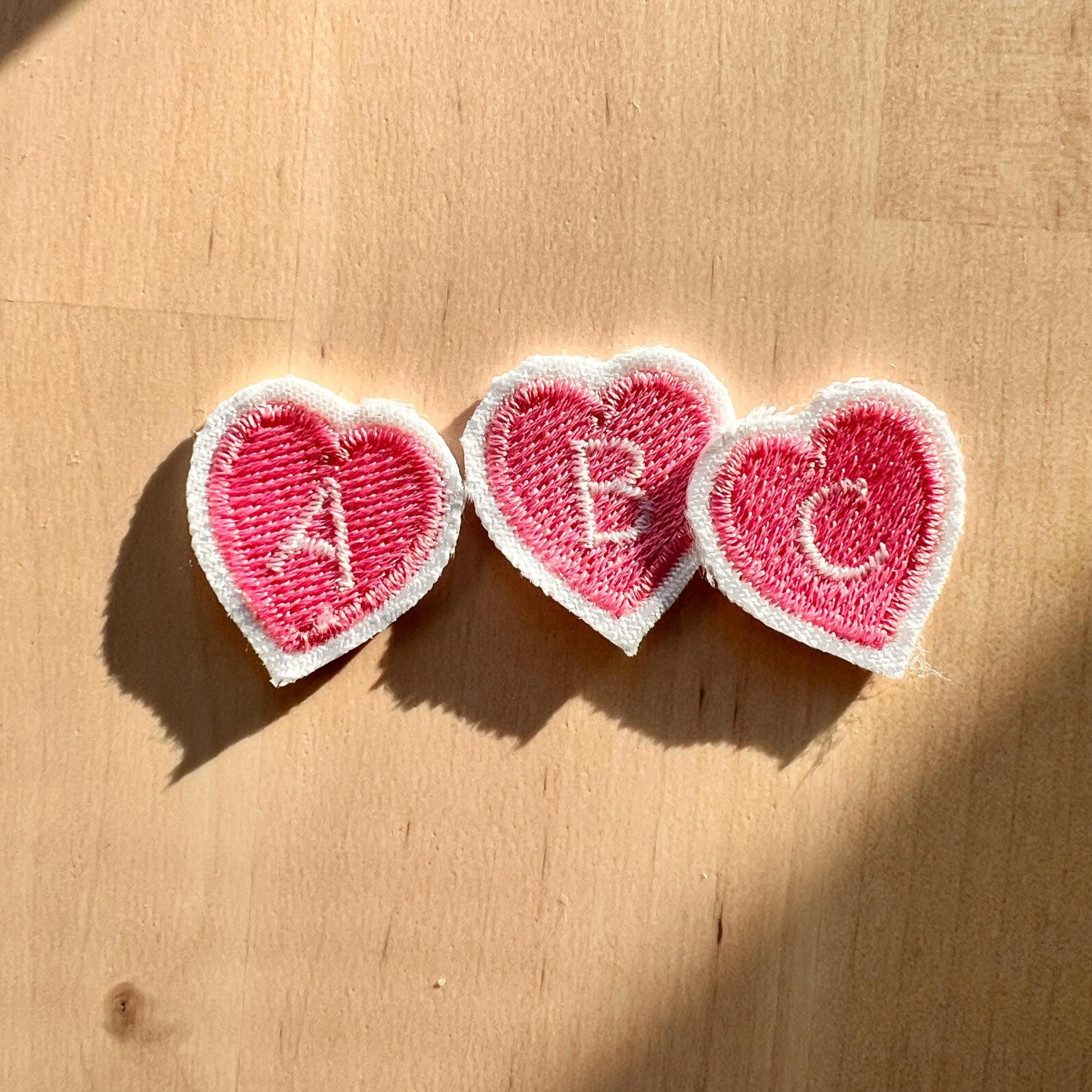 Mini Heart Alphabet Iron-On Patch