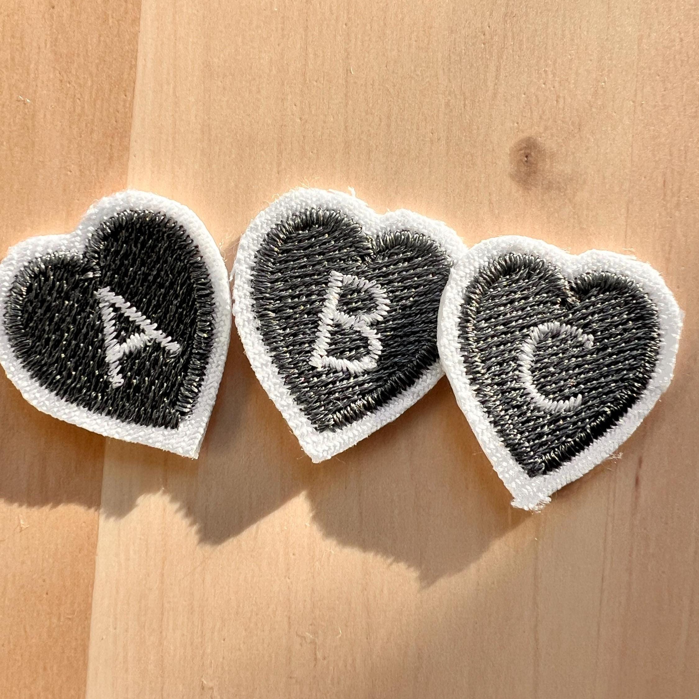 Mini Heart Alphabet Iron-On Patch