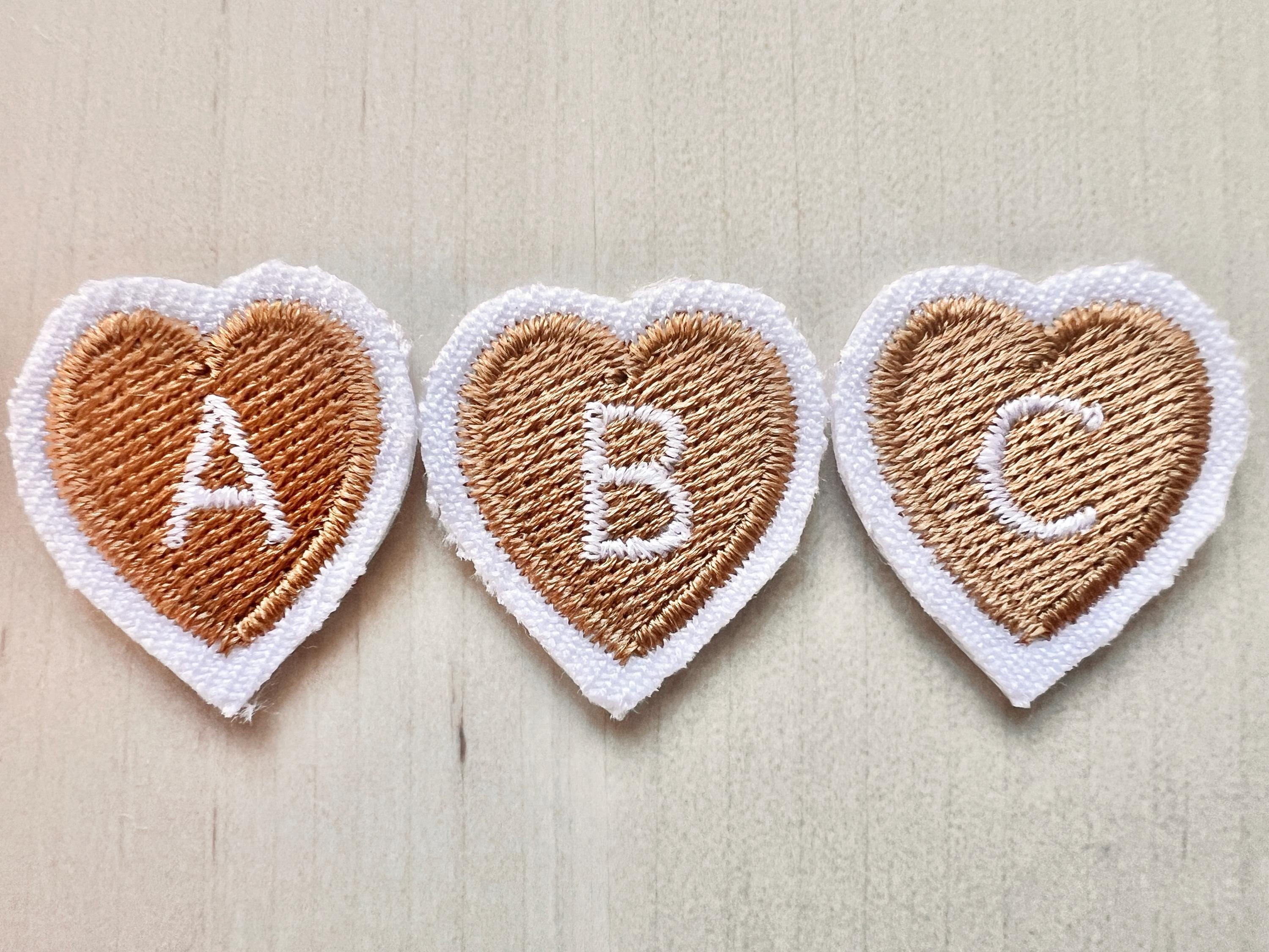 Mini Heart Alphabet Iron-On Patch