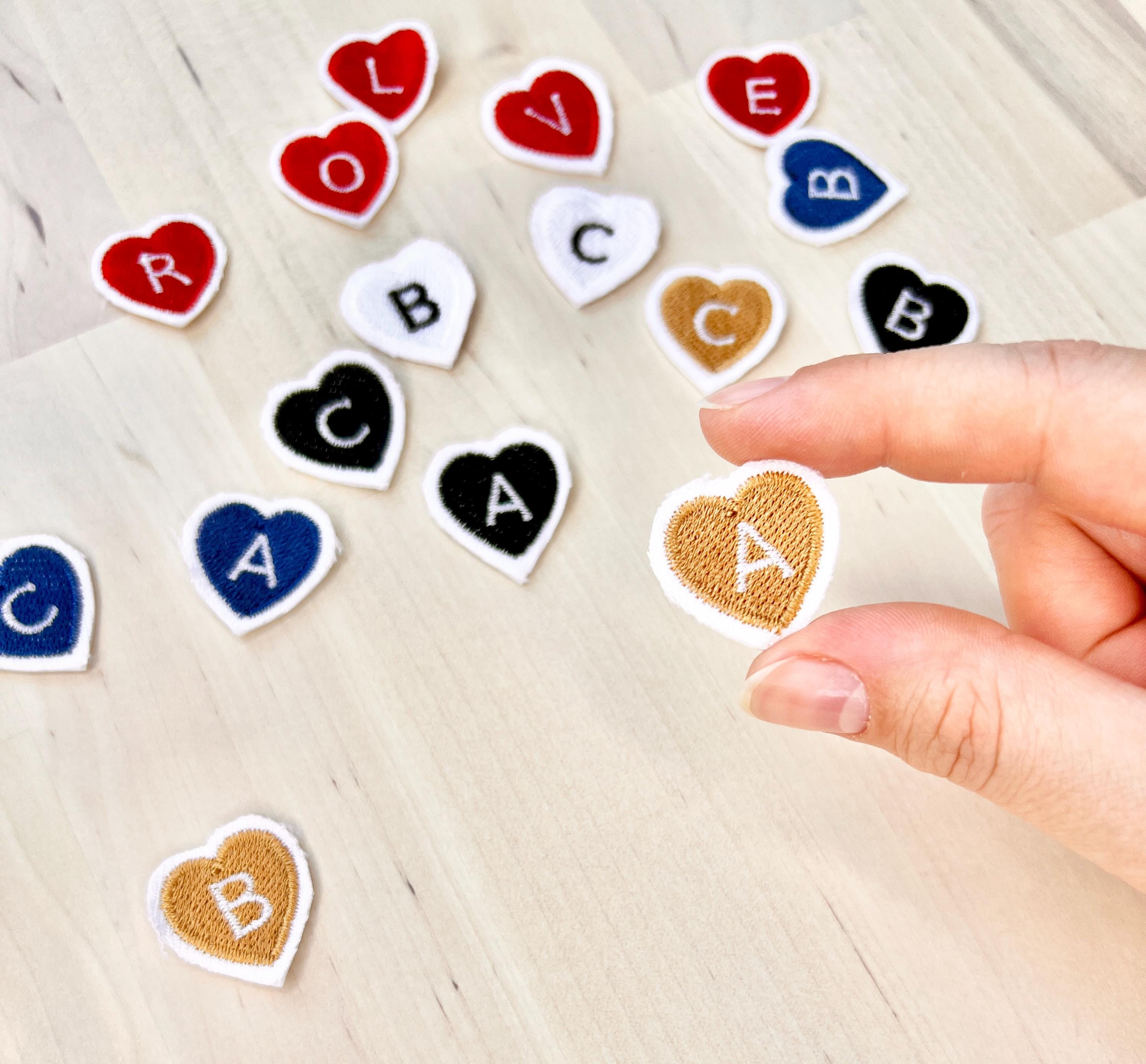 Mini Heart Alphabet Iron-On Patch