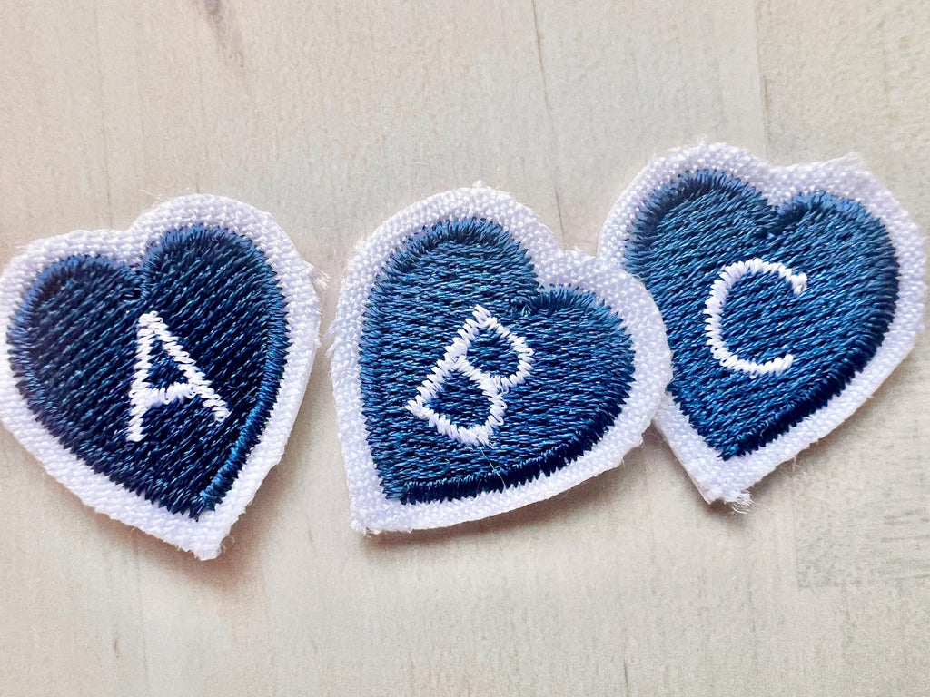 Mini Heart Alphabet Iron-On Patch